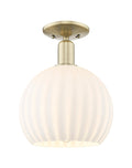 Arcadia Semi-Flush Mount Brushed Nickel