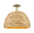 Arcadia Semi-Flush Mount Brushed Satin Nickel