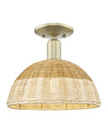 Arcadia Semi-Flush Mount Brushed Satin Nickel