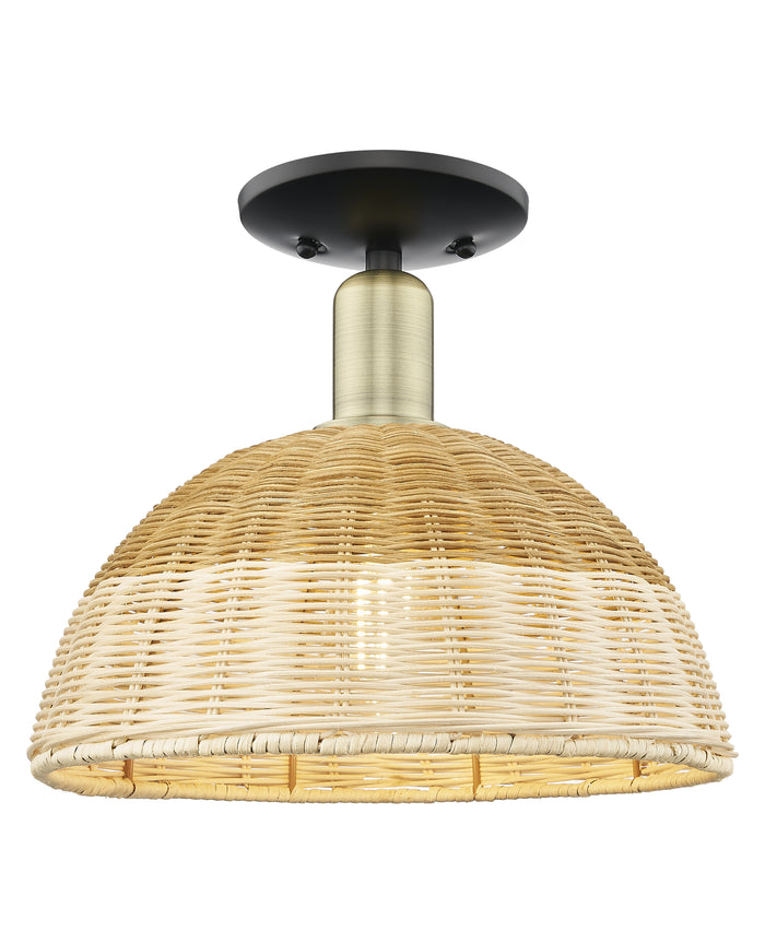 Arcadia Semi-Flush Mount Brushed Satin Nickel