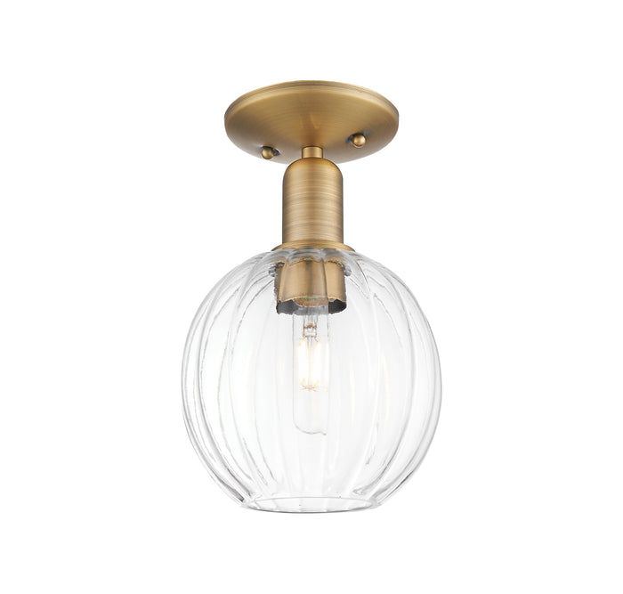 Arcadia Semi-Flush Mount Brushed Satin Nickel