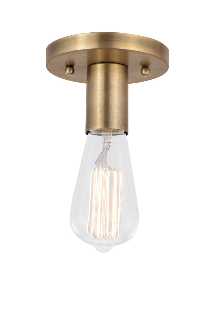 Auralume Semi-Flush Mount Satin Nickel