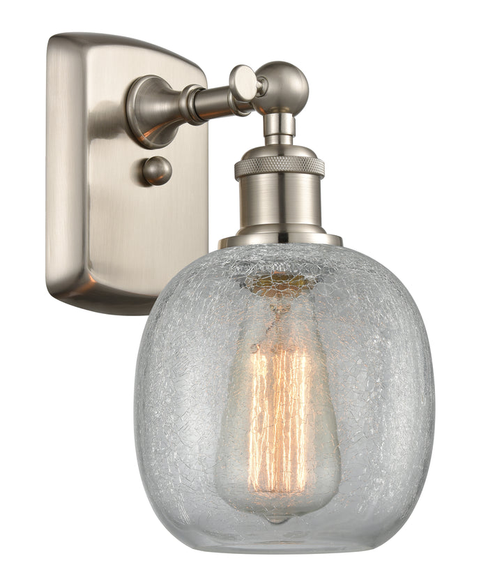 Brushed Satin Nickel / Clear Crackle