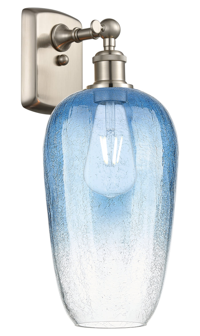 Brushed Satin Nickel / Sapphire Blue