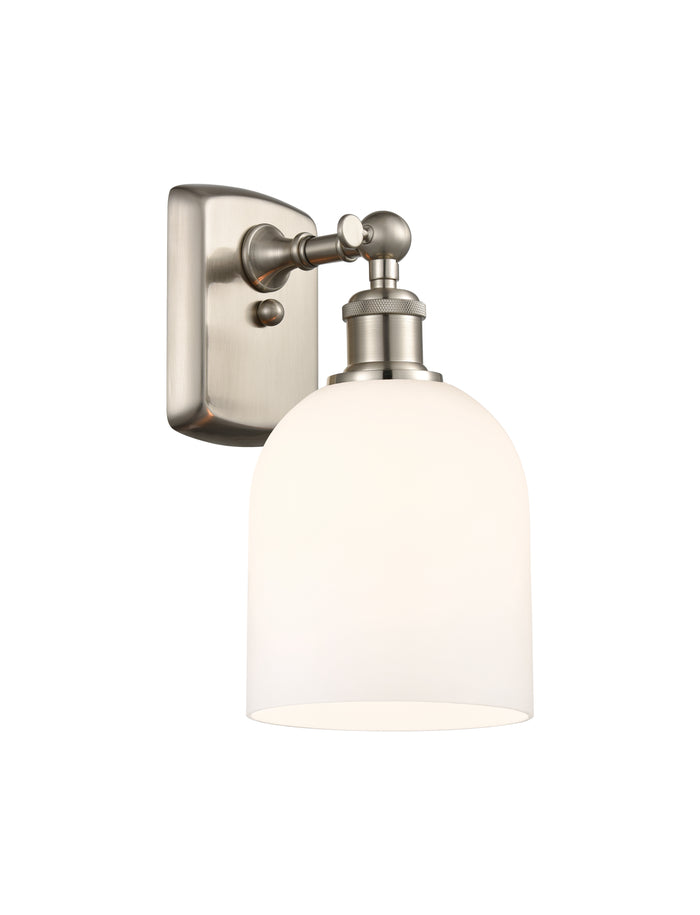 Brushed Satin Nickel / White