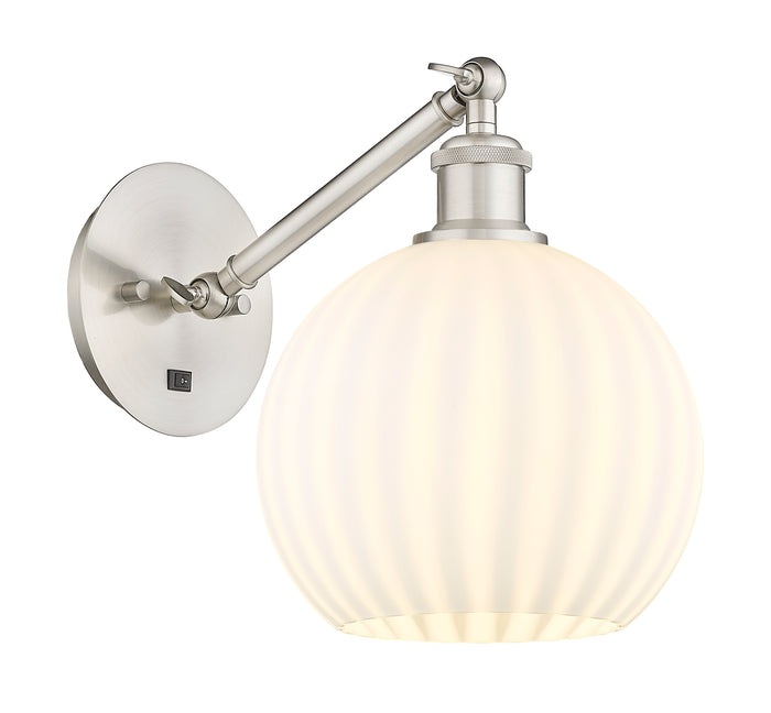Brushed Satin Nickel / White Venetian