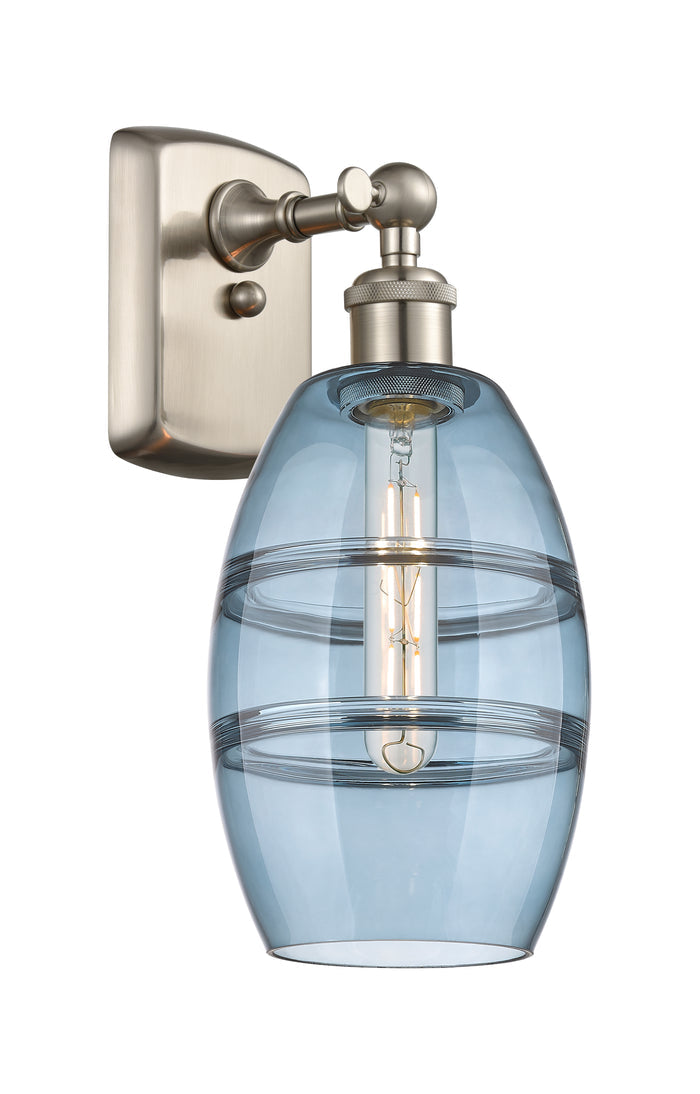 Brushed Satin Nickel / Blue