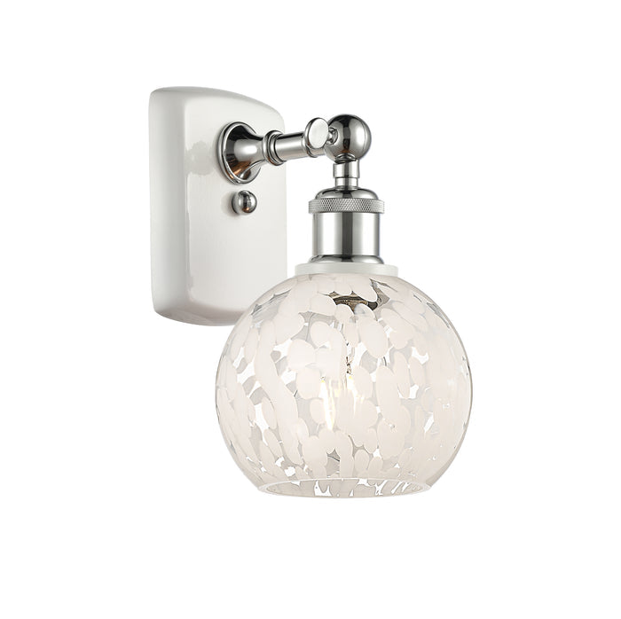 White Polished Chrome / White Mouchette