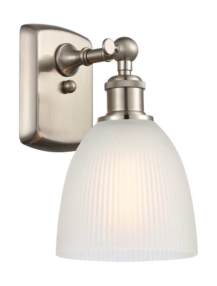 Brushed Satin Nickel / White