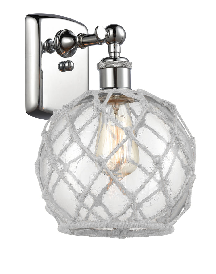 Polished Chrome / Clear Glass with White Rope