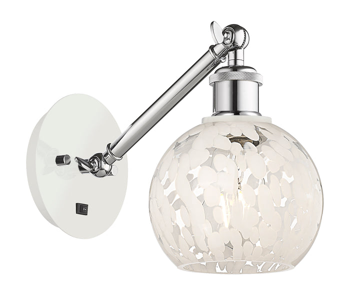 White Polished Chrome / White Mouchette