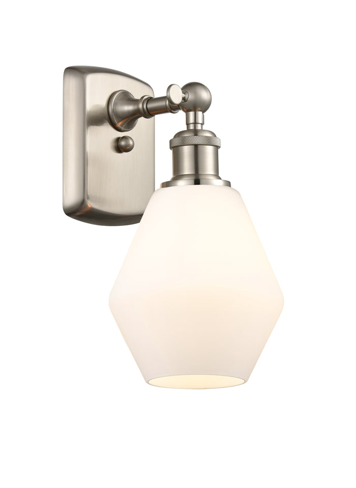 Brushed Satin Nickel / Cased Matte White