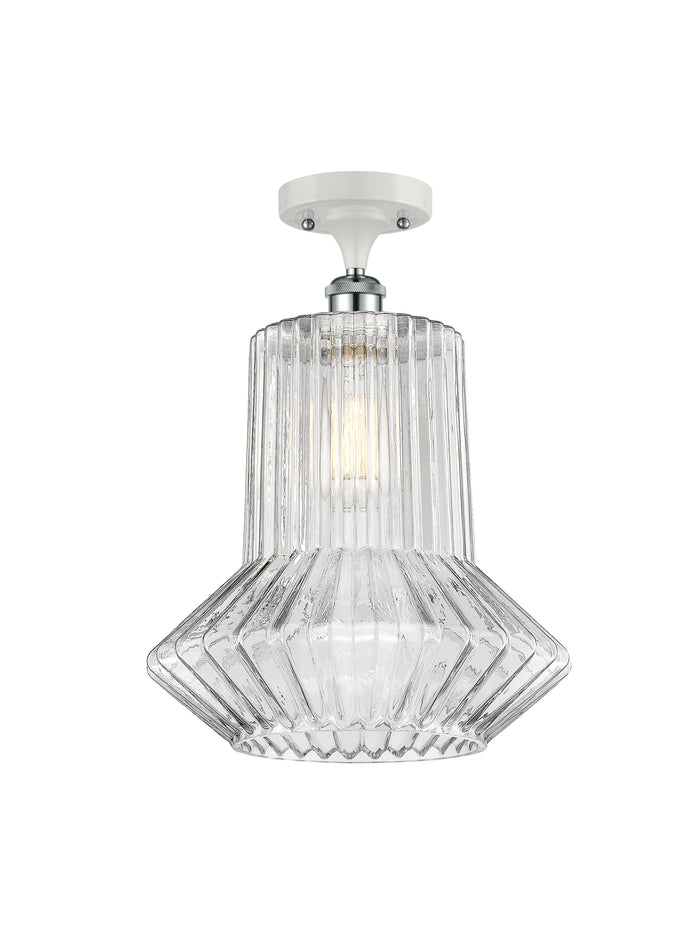White Polished Chrome / Clear Fluted