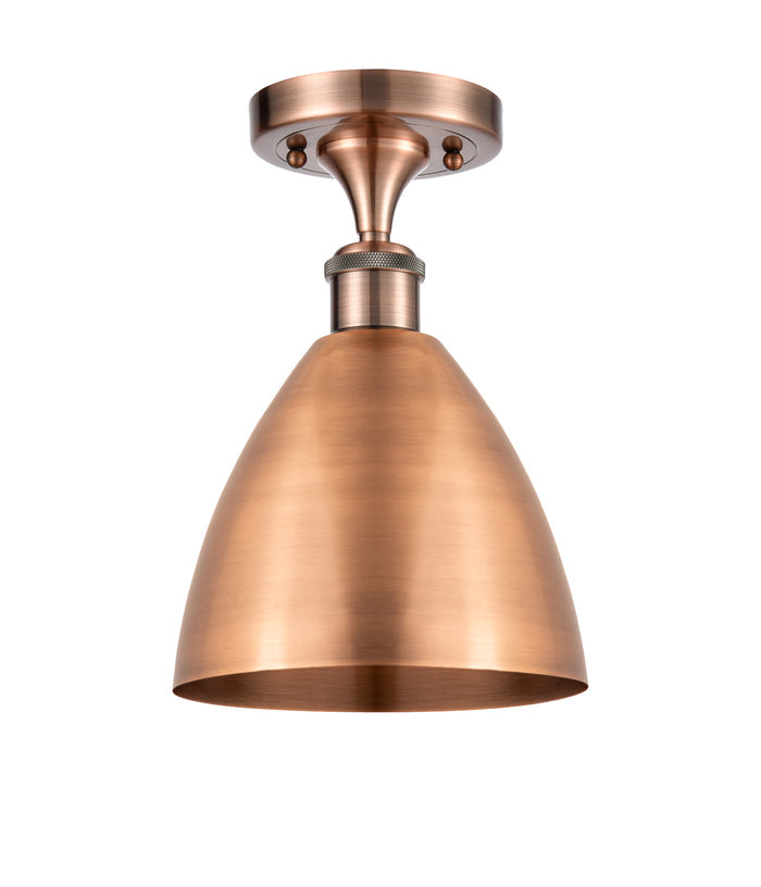 Ballston Semi-Flush Mount Cast Brass White