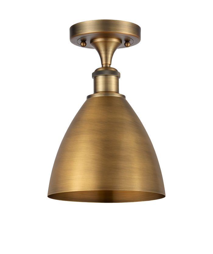 Ballston Semi-Flush Mount Cast Brass White