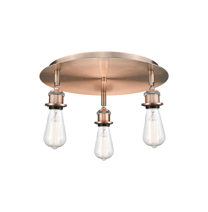 Ballston Semi-Flush Mount Satin Nickel