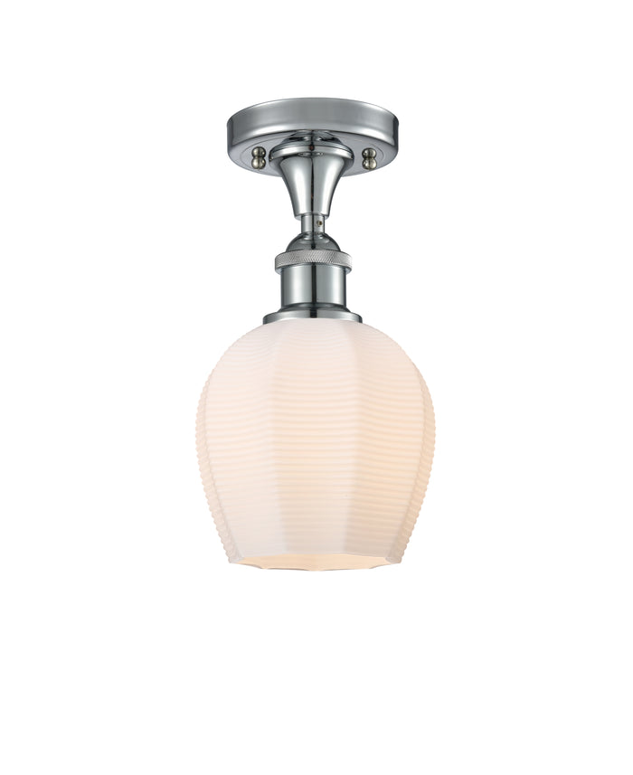 Ballston Semi-Flush Mount White Chrome