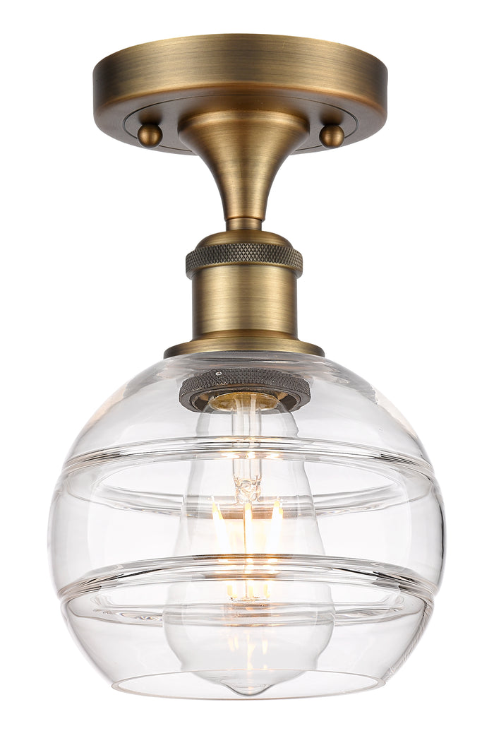 Ballston Semi-Flush Mount White Glass