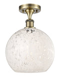 Ballston Semi-Flush Mount White Polished Chrome