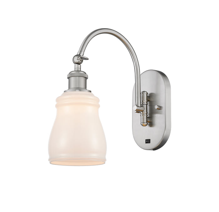 Brushed Satin Nickel / White