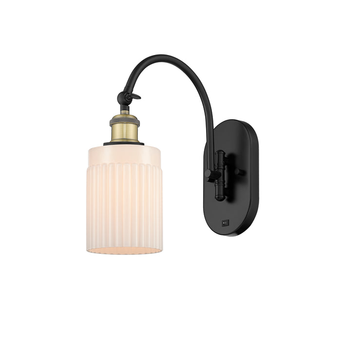 Ballston Swing Arm Cast Brass Steel Glass