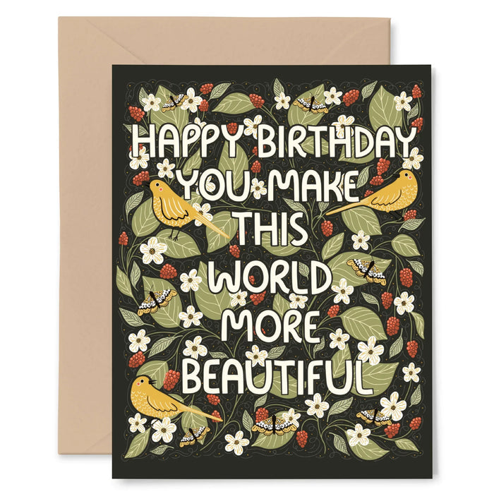 Beautiful World Birthday Card - Gingiber