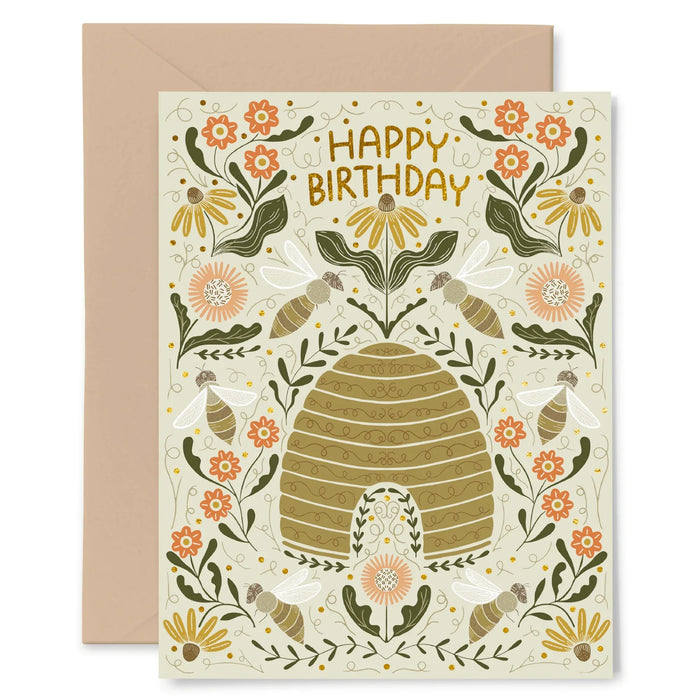 Beehive Birthday Card - Gingiber