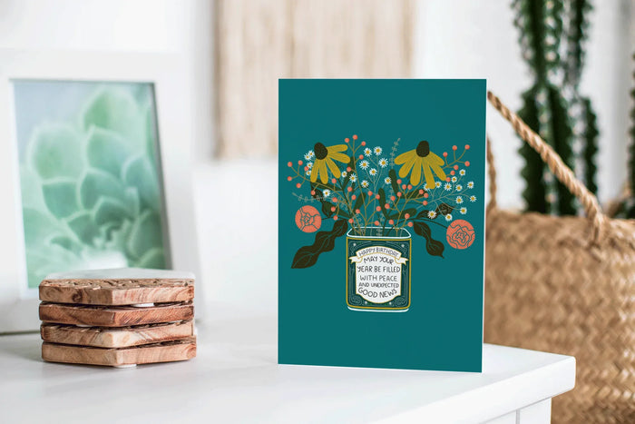 Birthday Flower Tin Card - Gingiber