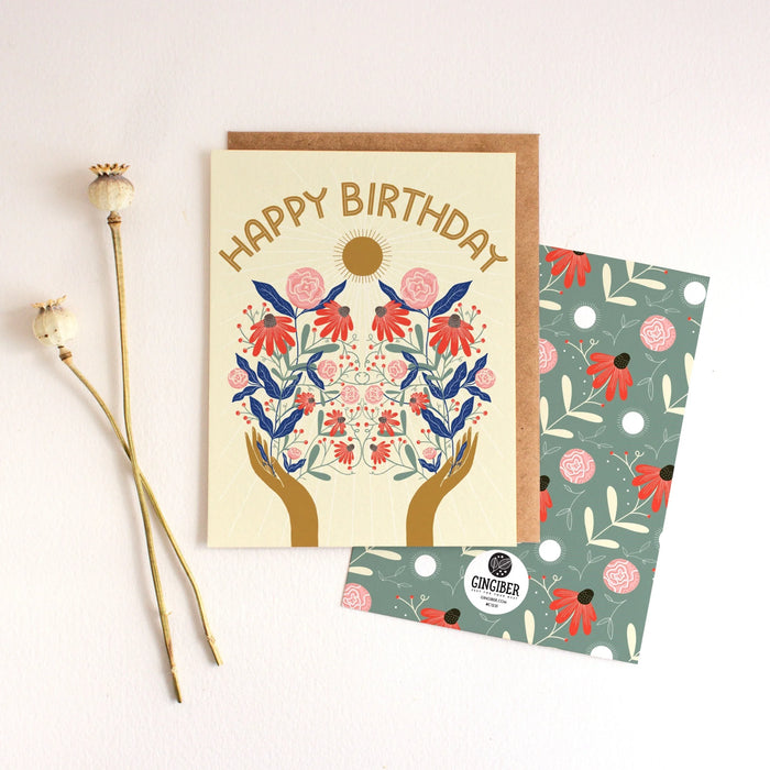 Birthday Flowers Card - Gingiber