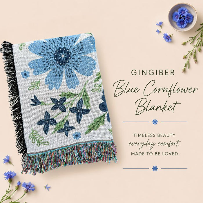 Blue Cornflower Blanket