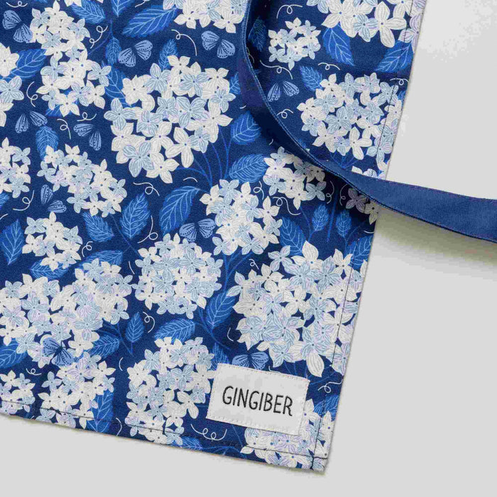 Dark Blue Hydrangea Apron