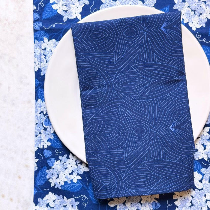 Dark Blue Nouveau Cloth Napkins