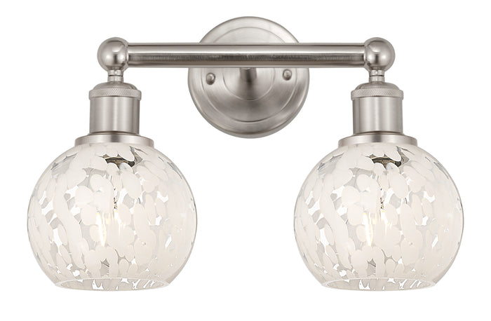 Brushed Satin Nickel / White Mouchette