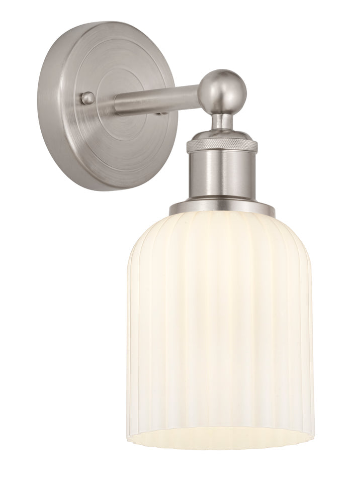 Brushed Satin Nickel / Gloss White