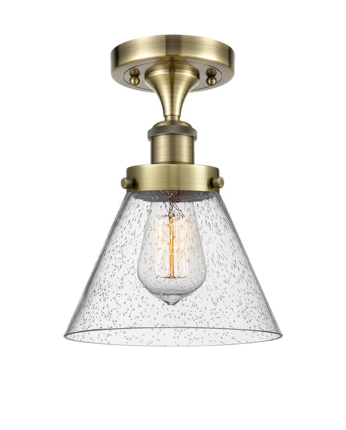 Edison Semi-Flush Mount 5.25 Brushed Nickel