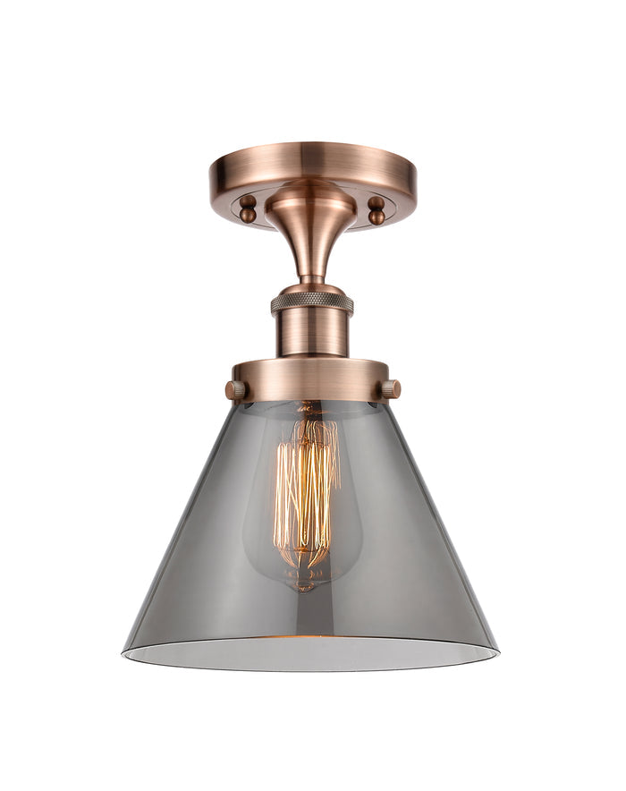 Edison Semi-Flush Mount 5.25 Brushed Nickel