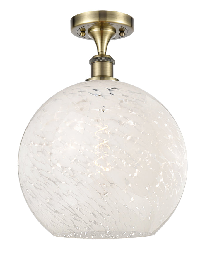 Edison Semi-Flush Mount Brushed Nickel