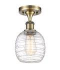 Edison Semi-Flush Mount Brushed Nickel