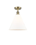Edison Semi-Flush Mount Brushed Nickel