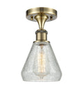 Edison Semi-Flush Mount Brushed Nickel