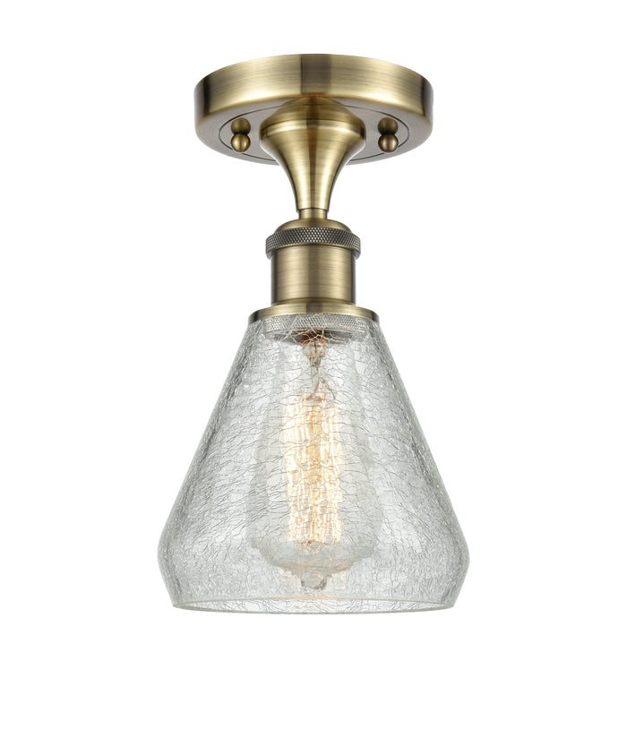 Edison Semi-Flush Mount Brushed Nickel