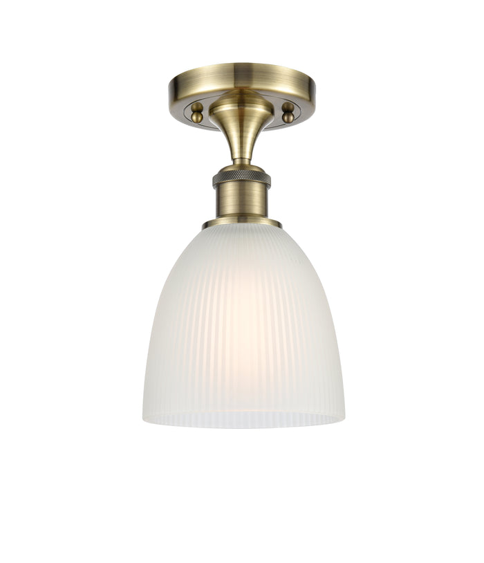 Edison Semi-Flush Mount Brushed Nickel