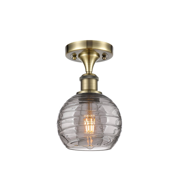 Edison Semi-Flush Mount Brushed Nickel