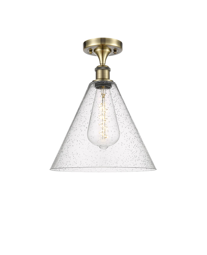 Edison Semi-Flush Mount Brushed Nickel