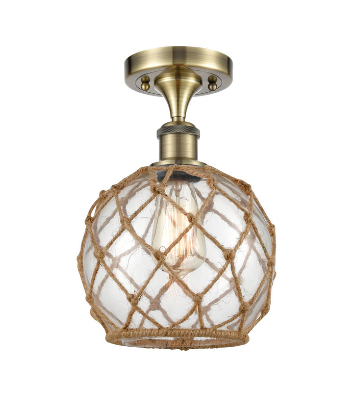 Edison Semi-Flush Mount Brushed Nickel
