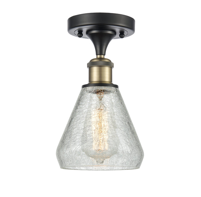 Edison Semi-Flush Mount Brushed Nickel