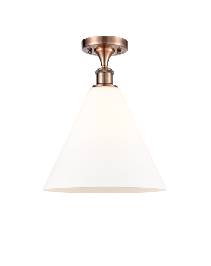Edison Semi-Flush Mount Brushed Nickel