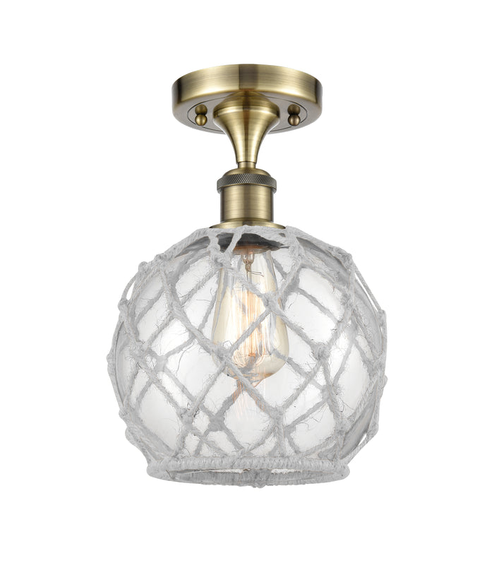 Edison Semi-Flush Mount Brushed Nickel