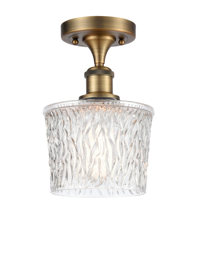 Edison Semi-Flush Mount Brushed Nickel