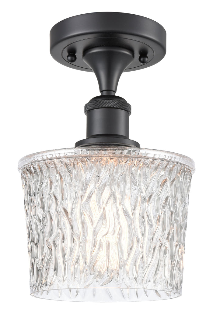 Edison Semi-Flush Mount Brushed Nickel
